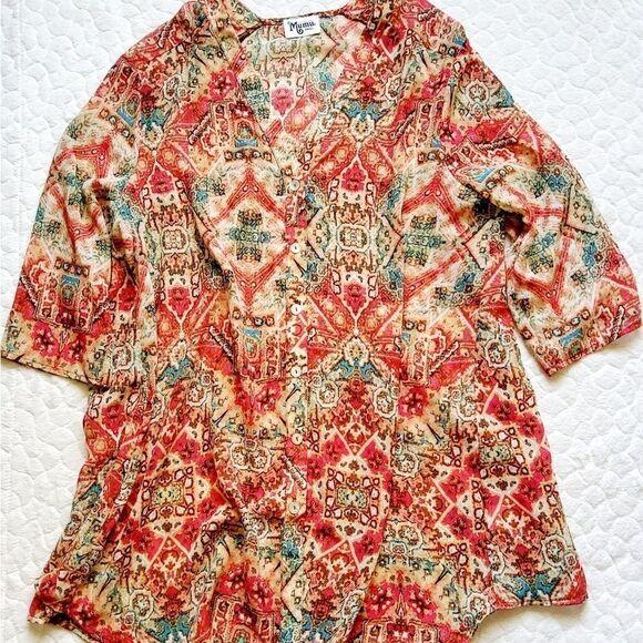 Show Me Your Mumu downtown tunic top button down S kimono - Picture 10 of 14